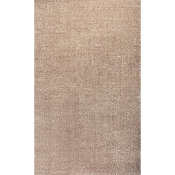 Haze Solid Low-pile Area Rug Beige